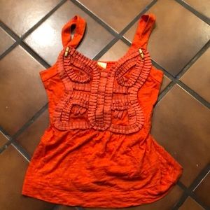 Anthropologie top. Lovely orange color. Size XS.🧡